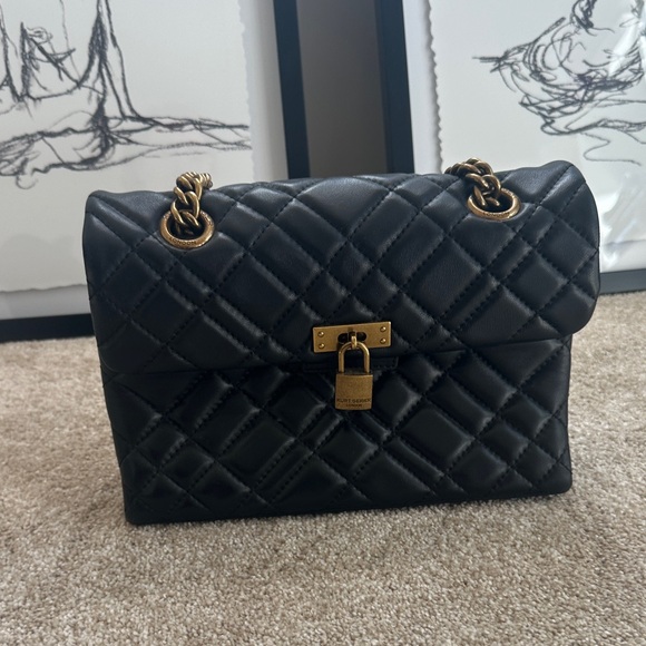 Kurt Geiger Handbags - Kurt Geiger Black Quilted Leather Shoulder Bag